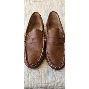 POLO RALPH LAUREN Men's‎ Pebbled Leather Penny Driving Loafer Brown US 10.5 D
